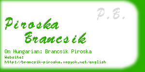 piroska brancsik business card